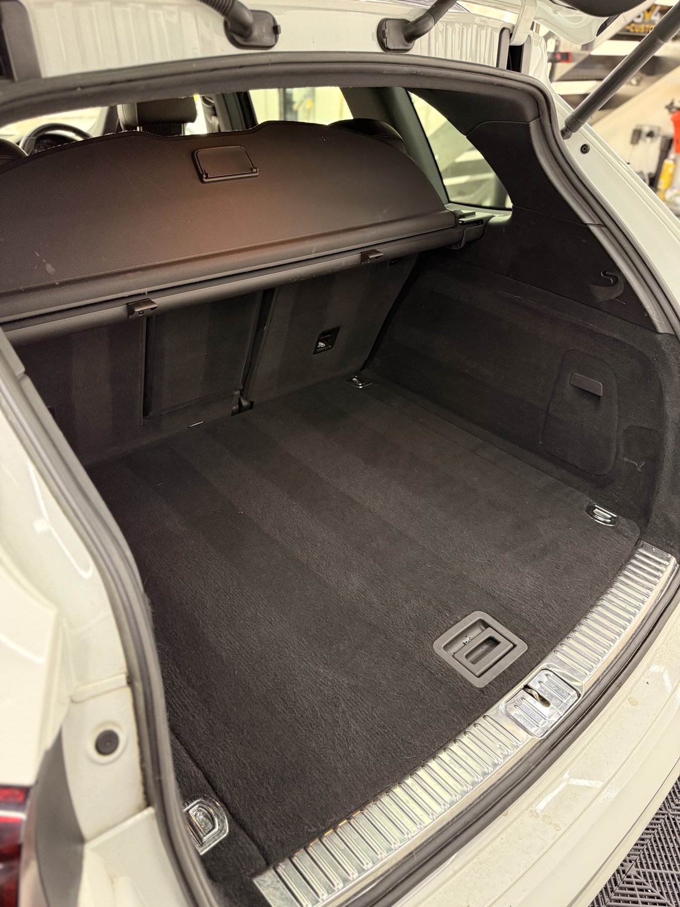 Estate car boot after a deep interior clean
